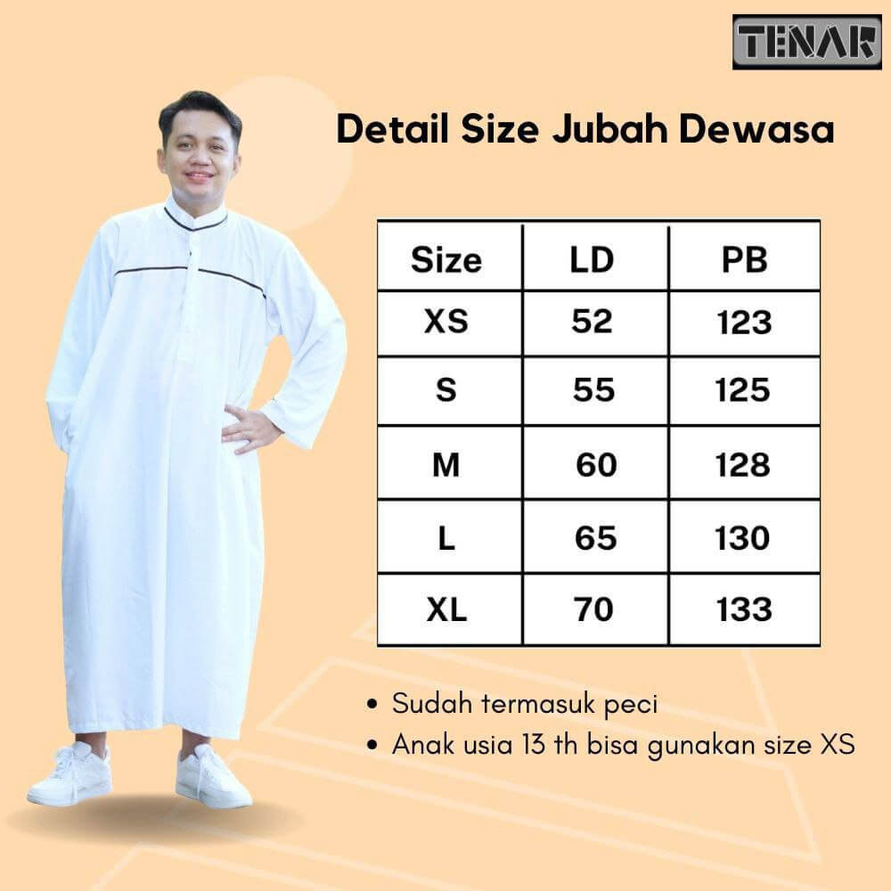 Jubah Dewasa XS - S